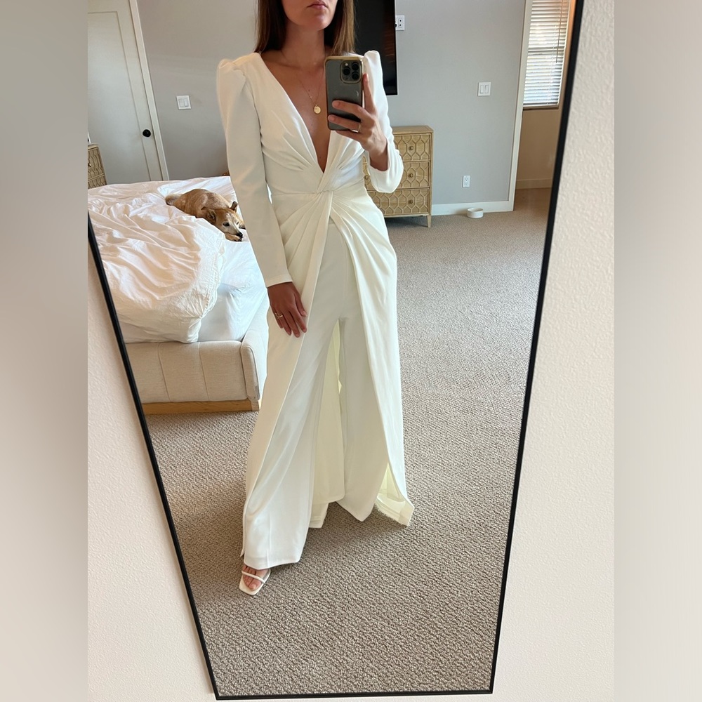 Custom white jumpsuit / set bridal